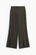 Image de Pantalon palazzo taille haute revers large kaki – Femme