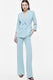 Image de Pantalon de smoking flare en crêpe avec finitions satin- Imperial