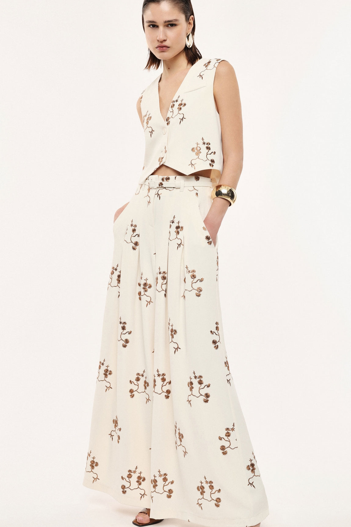 Imperial Pantalon Panna/Marrone P3zqlgo