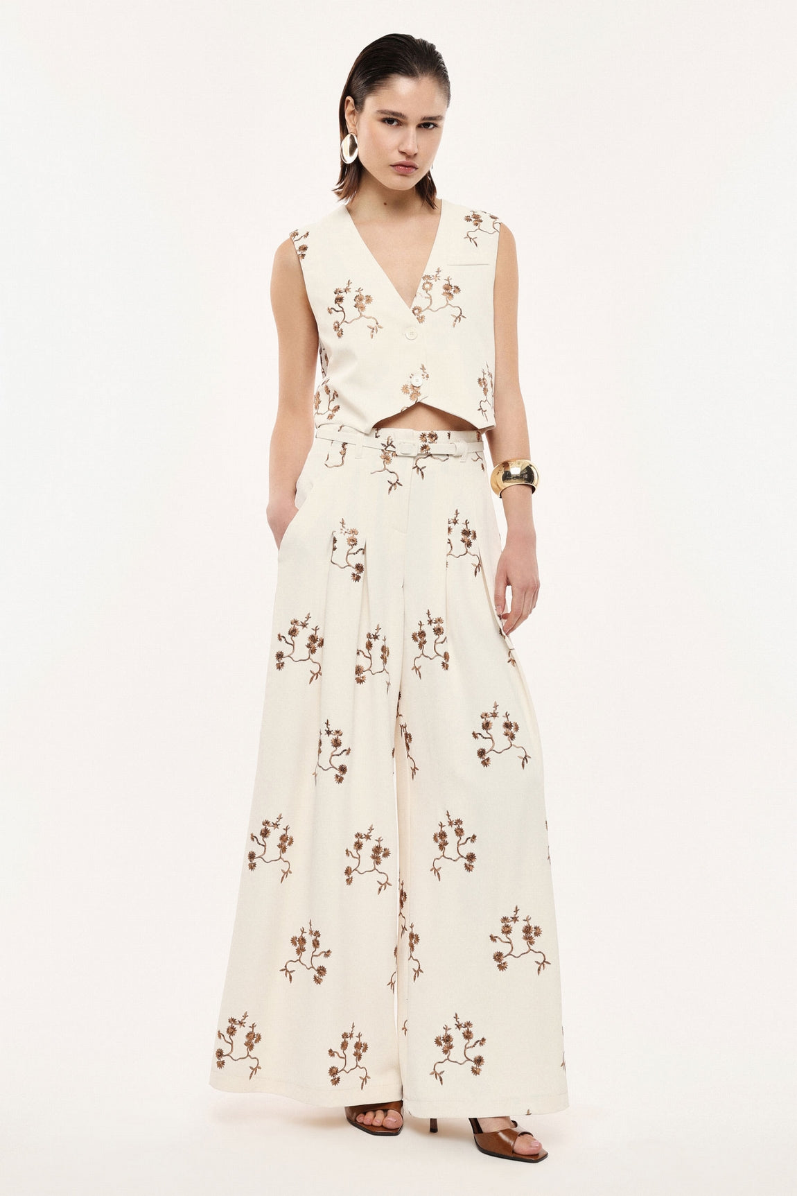 Imperial Pantalon Panna/Marrone P3zqlgo