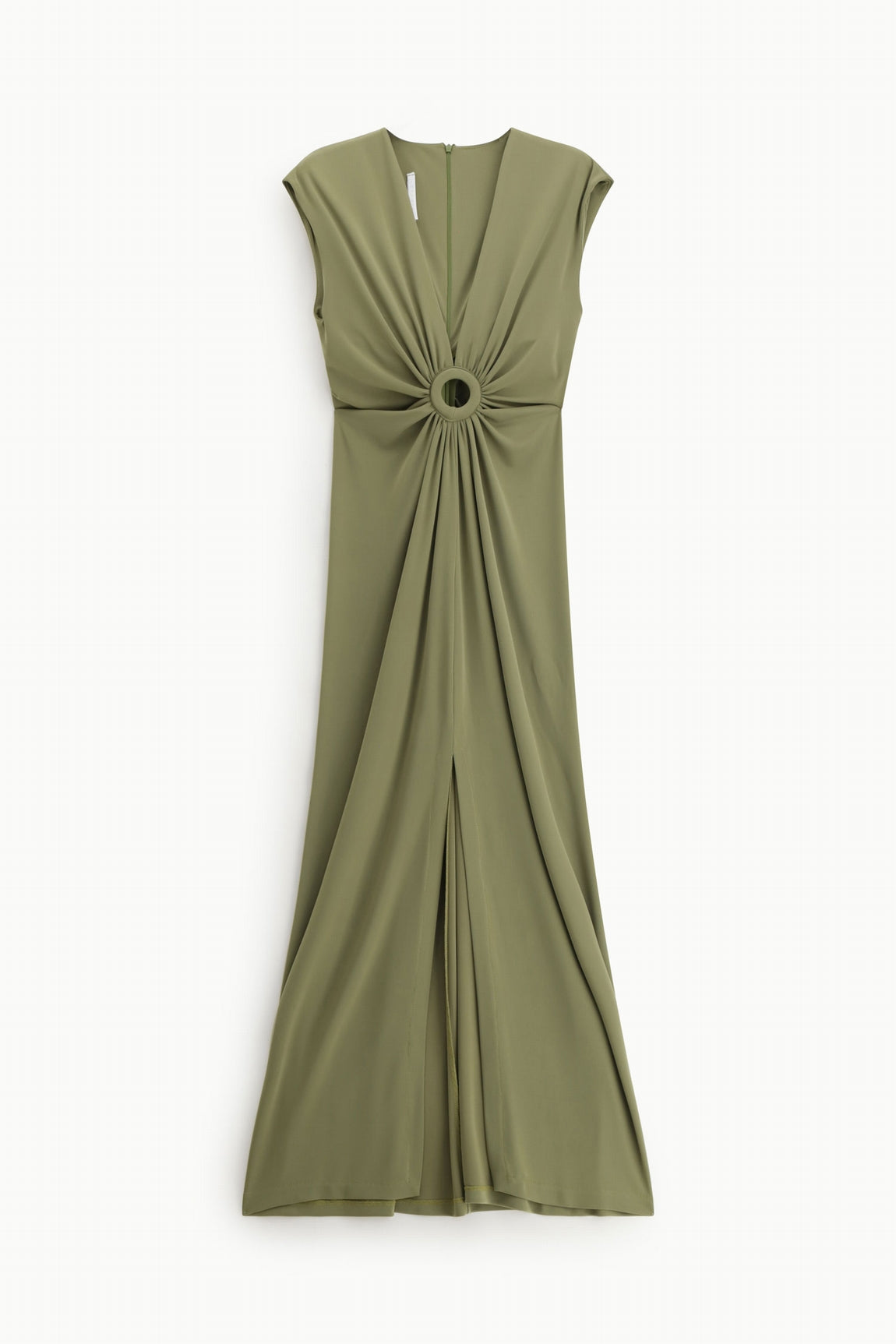 Robe longue fourreau drapée en crêpe stretch infroissable – Imperial