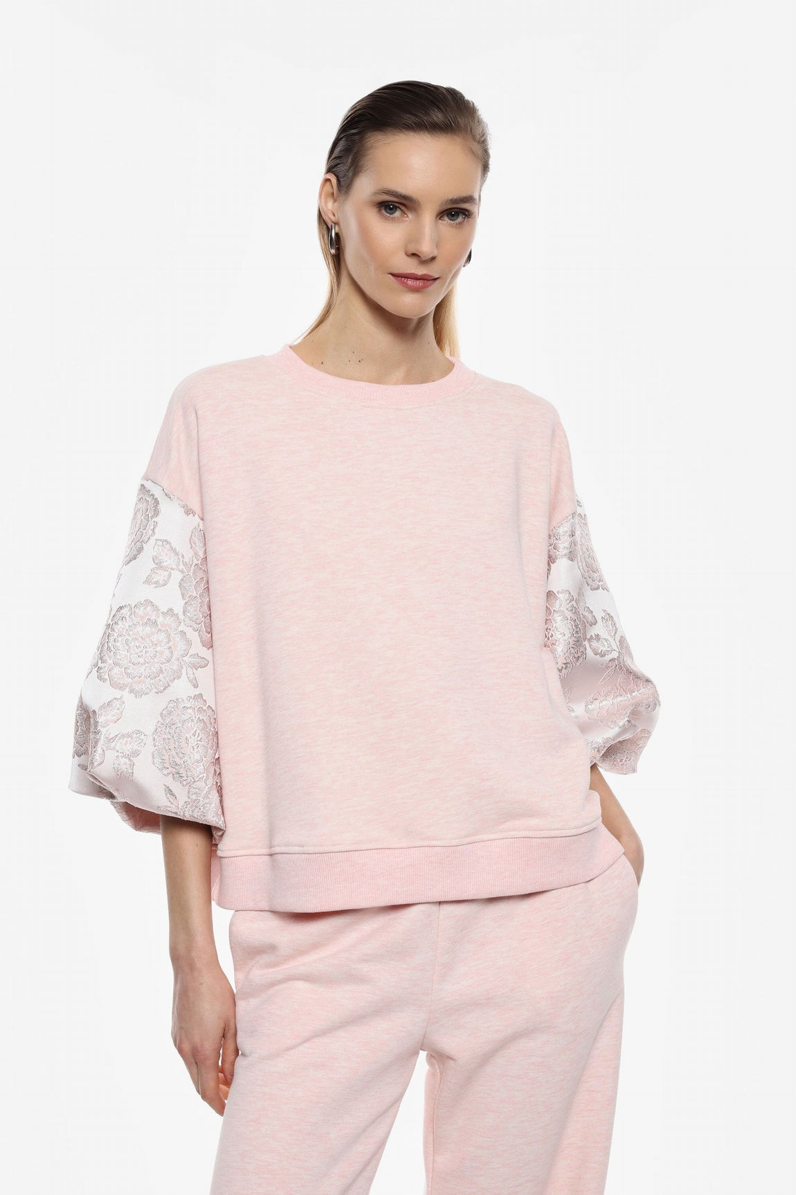 Imperial Sweat-shirt Rosa Melange Fh74jfy