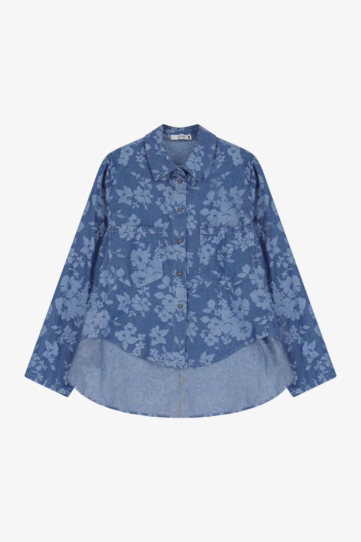 Please Chemise Blu Denim C0ttdigc10