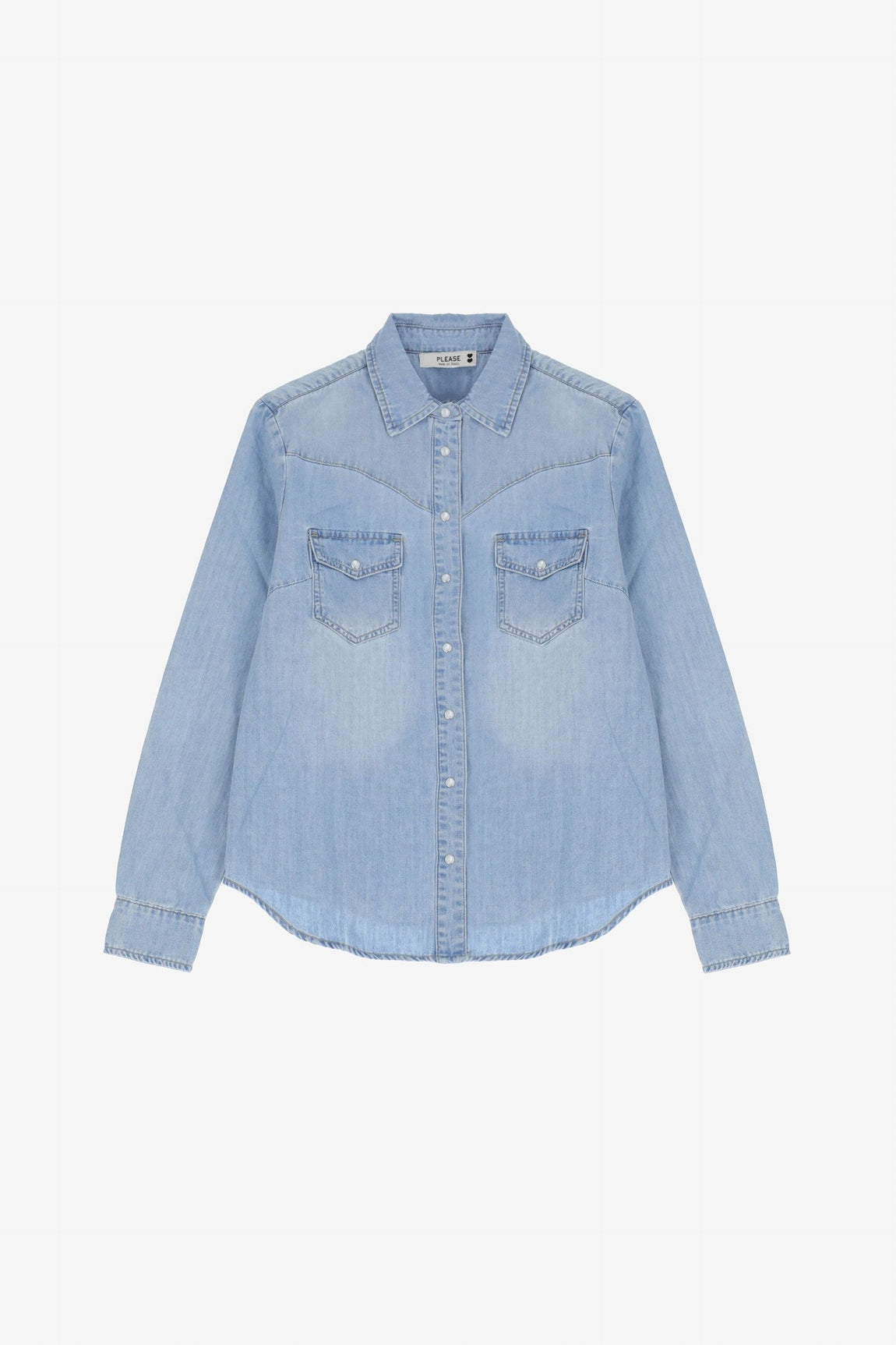 Please Chemise Blu Denim C8361blude