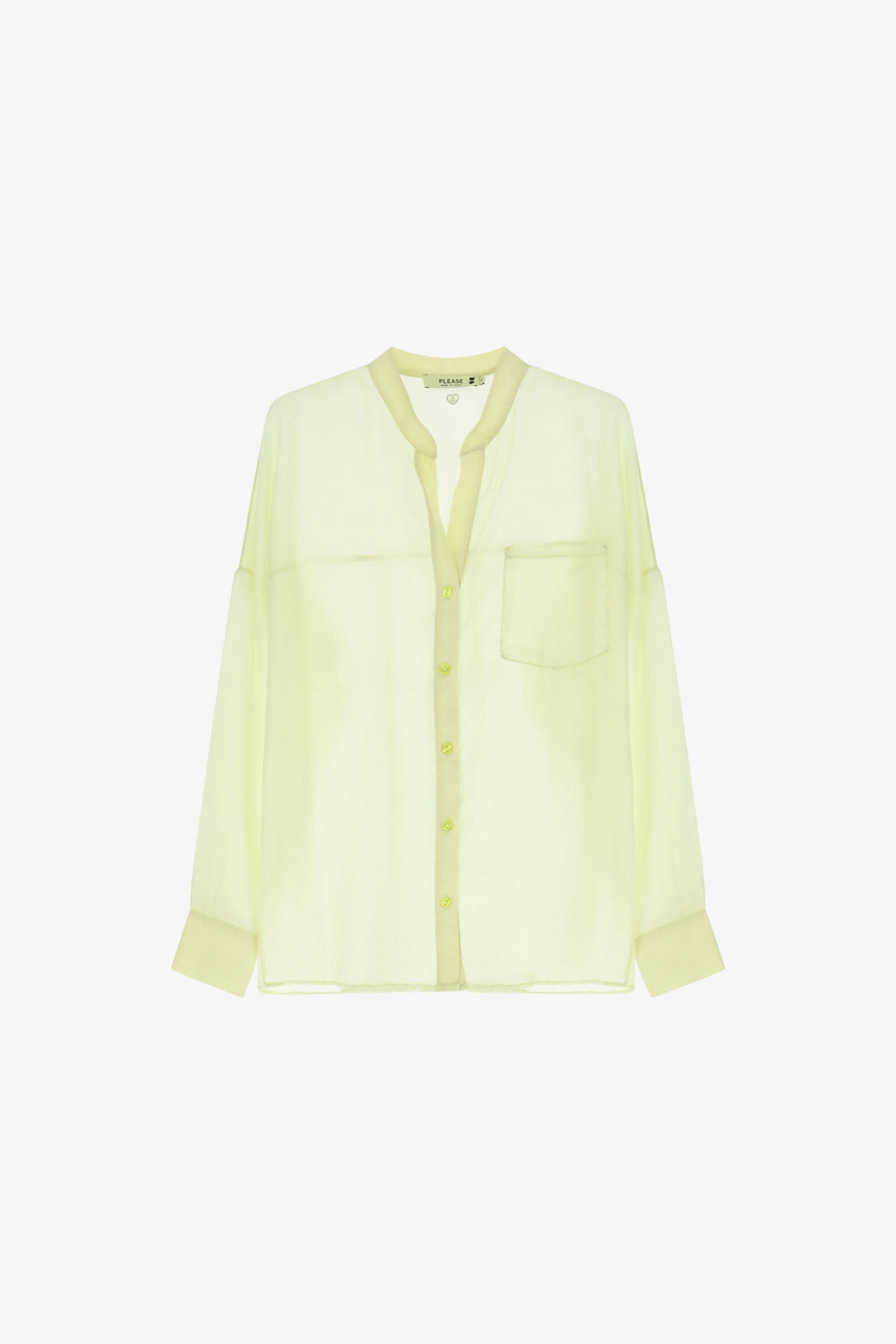 Please Chemise Giallo Fluo C1dtdikcbl