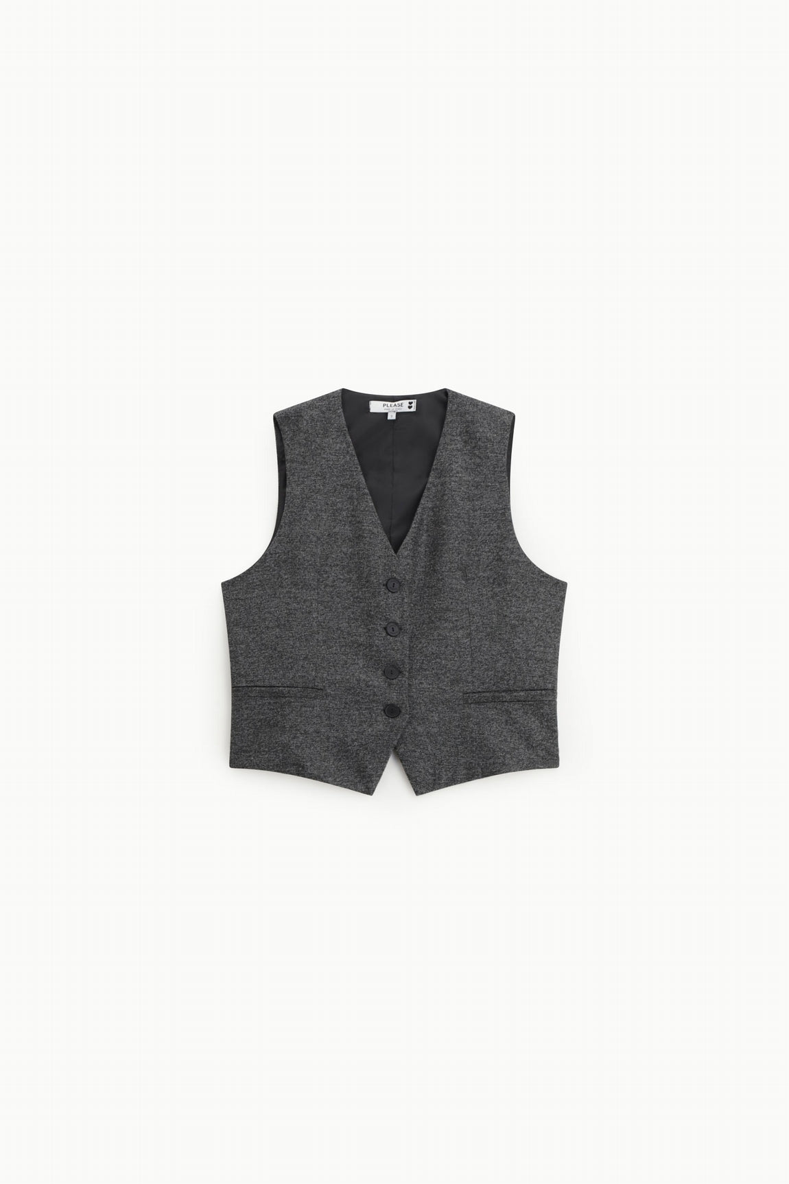 Please Gilet Nero/Bianco L975gg02