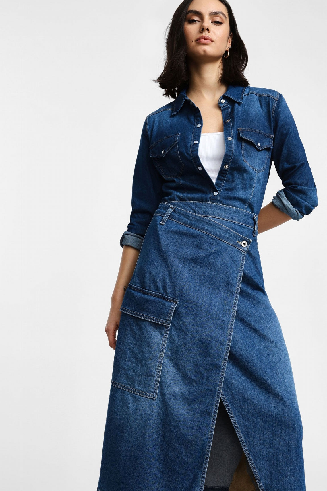 Please Jupe Blu Denim G0m7bq2nty
