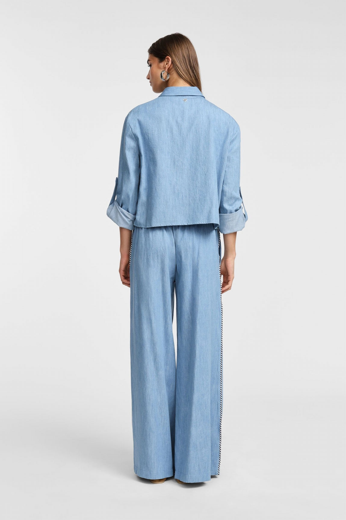Please Pantalon Azzurro Denim P3hzdcl000