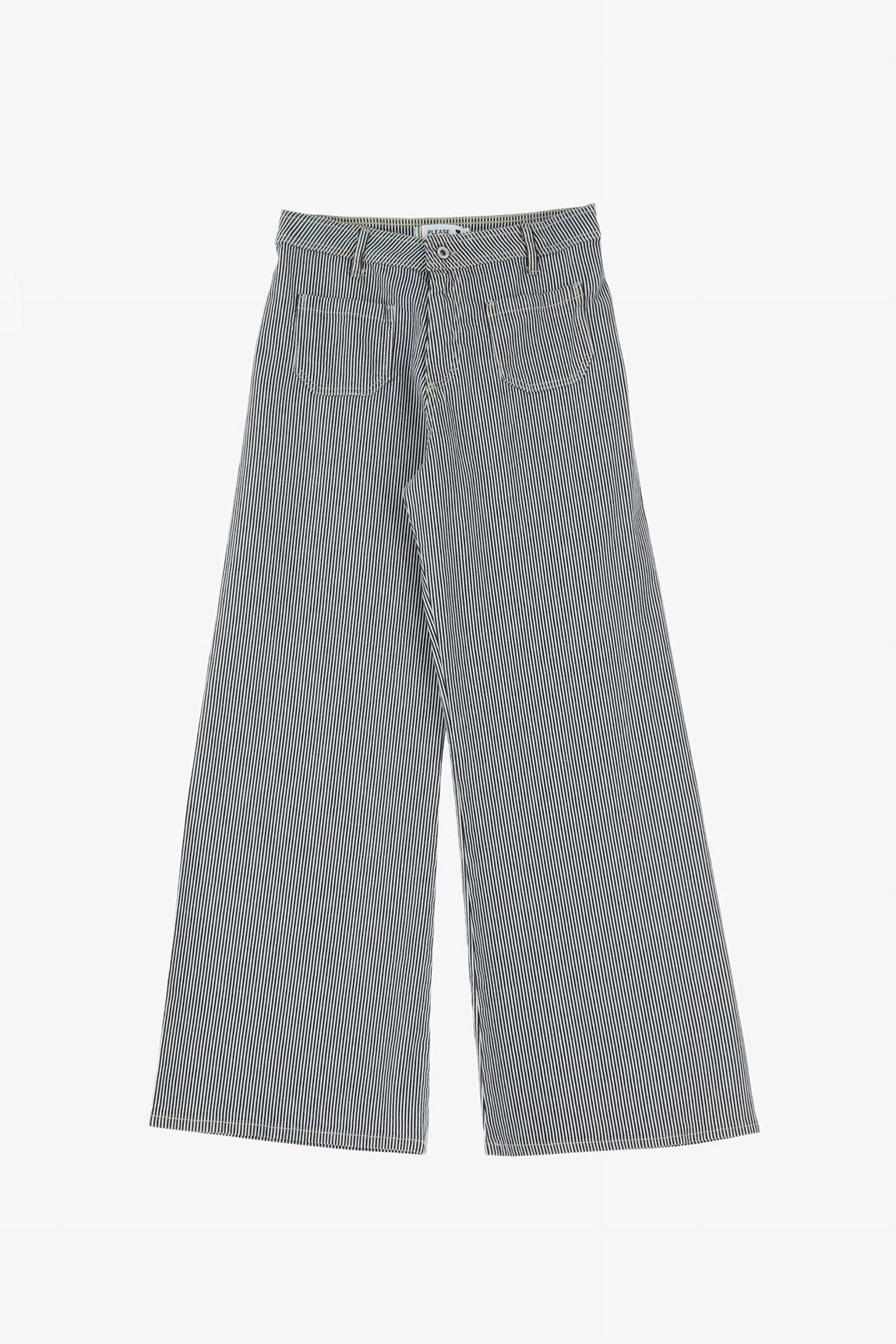 Please Pantalon Bianco/Blu P0r5bfhca3