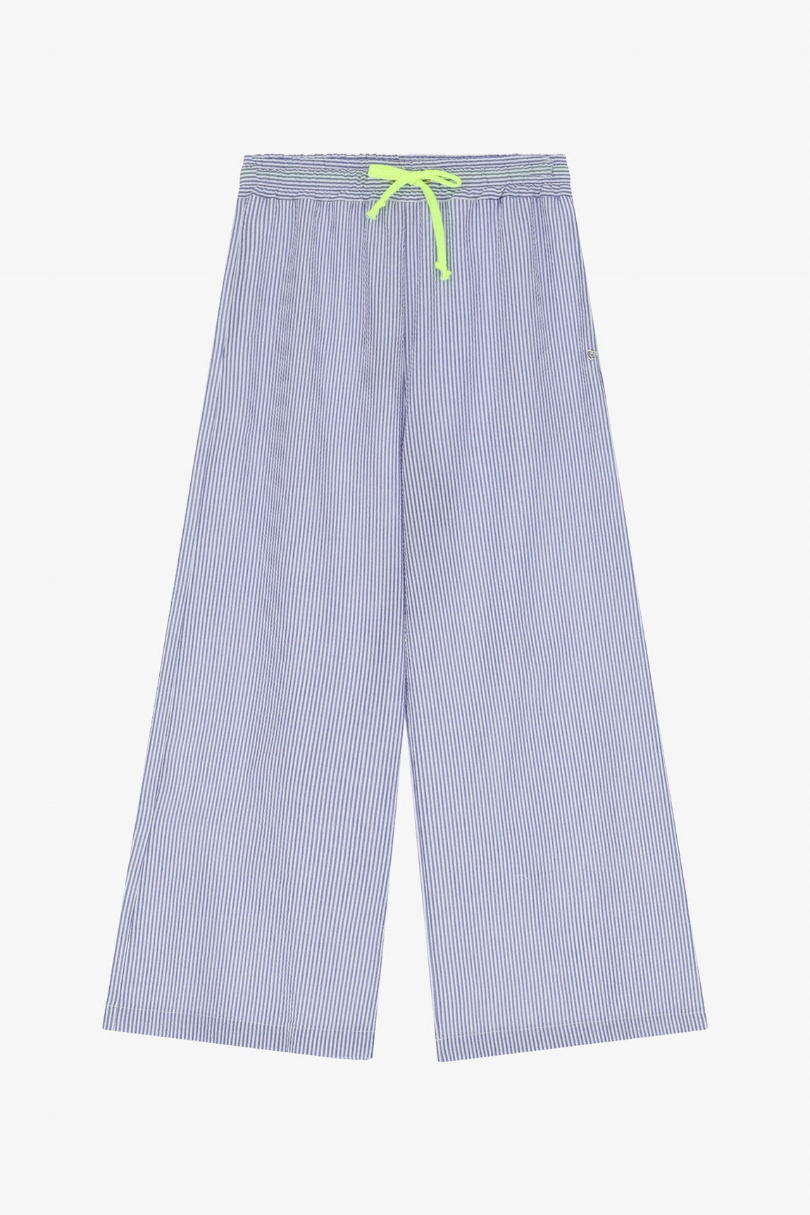 Please Pantalon Bianco/Blu P3i5dgk000