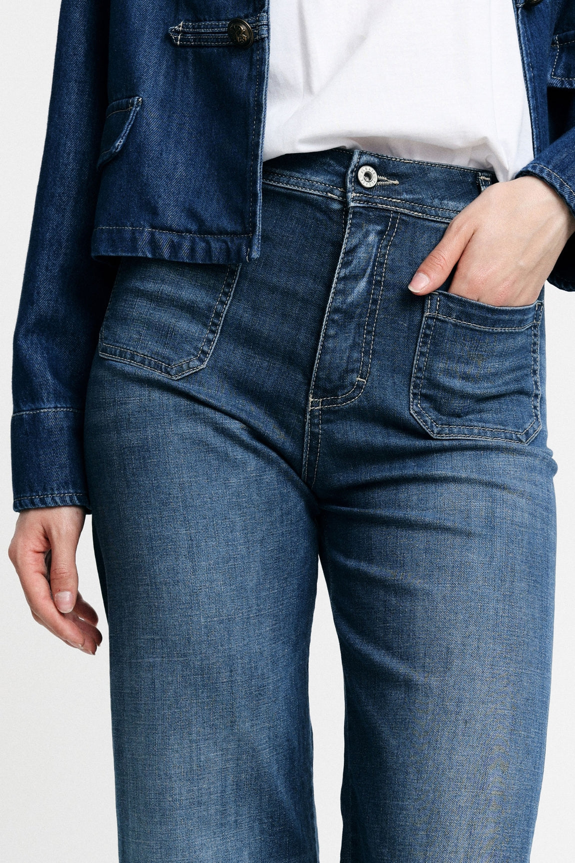 Please Pantalon Blu Denim P0r5bq2e25