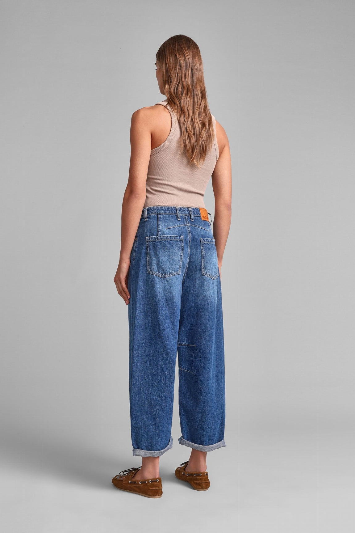 Please Pantalon Blu Denim P3efeh0nsw