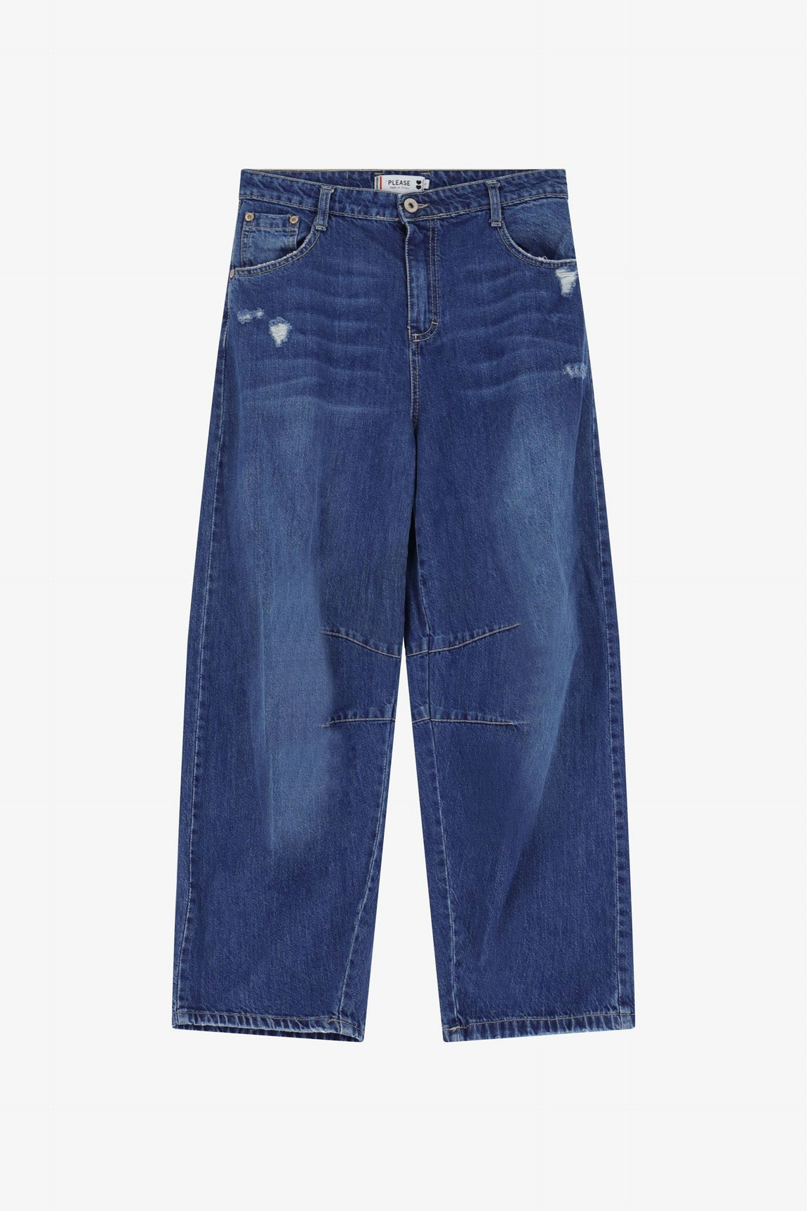 Please Pantalon Blu Denim P3efeh0nsw