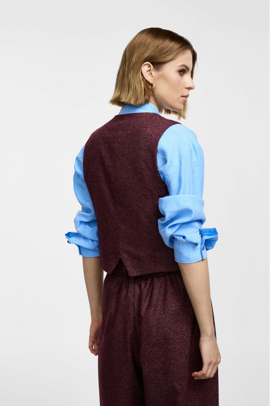 Please Pantalon Bordeaux/Bianco P975gg11