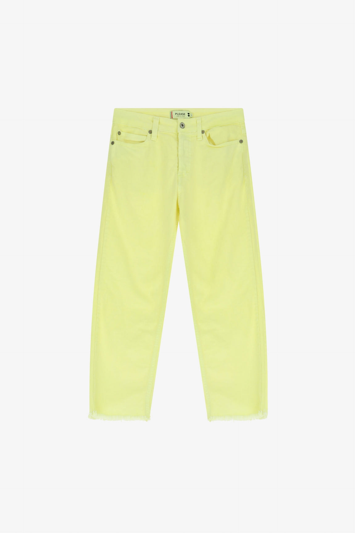 Please Pantalon Giallo Fluo P6ajho2cbd