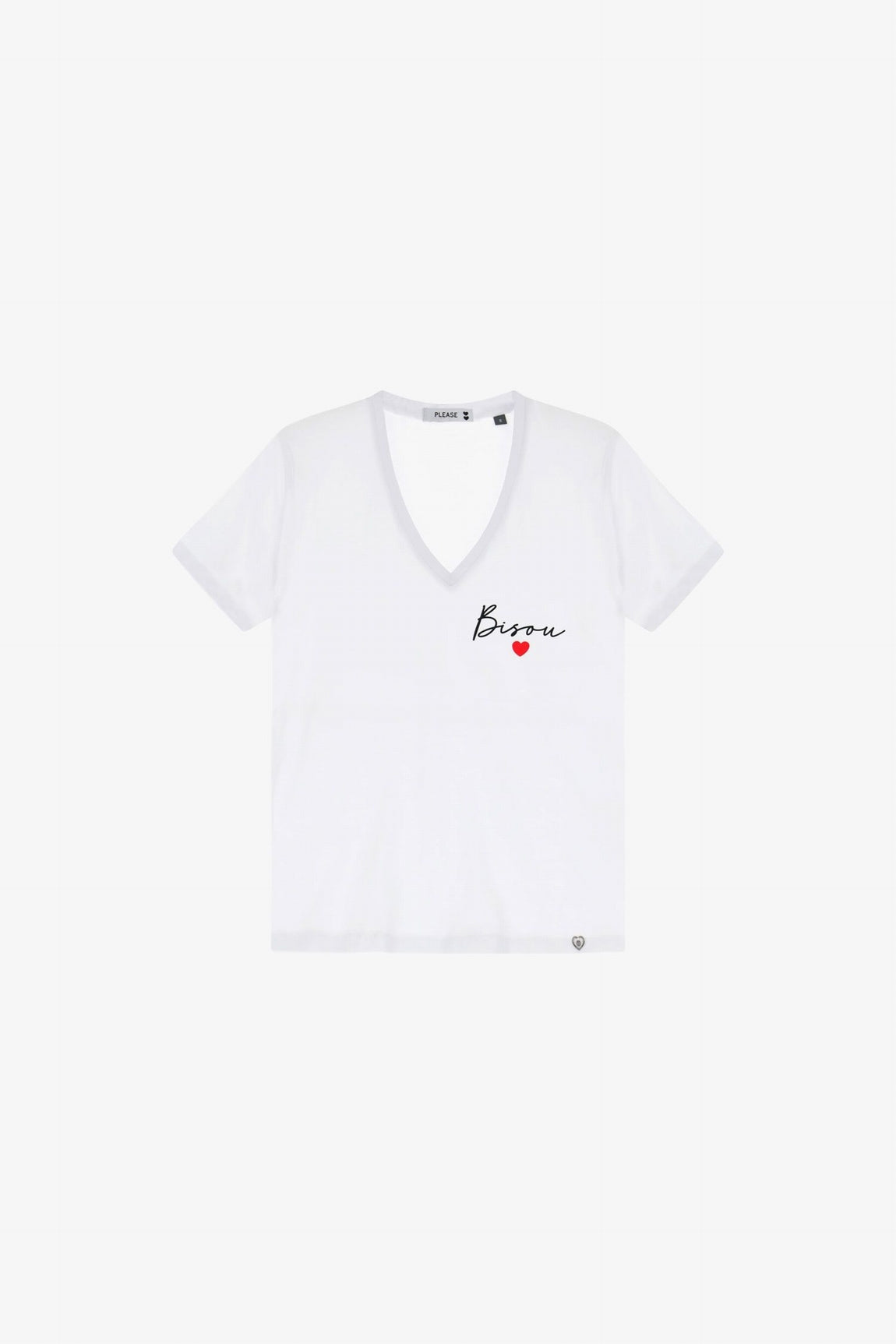 Please T-shirt Bianco T7663pae04