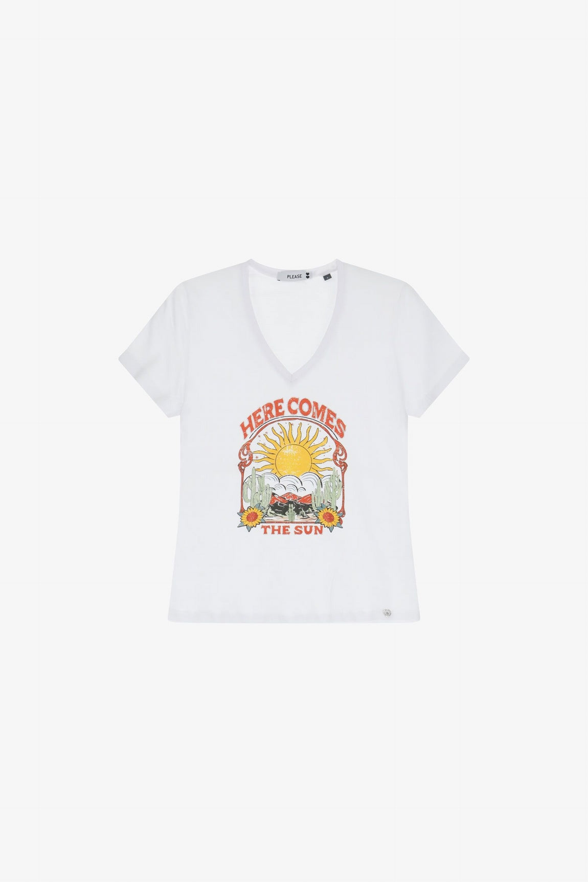 Please Top Bianco T7663pae07