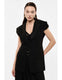 Image de Gilet de tailleur long sans manches noir – Femme