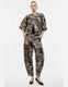 Image de Pantalon barrel en sergé camouflage kaki et beige – Imperial